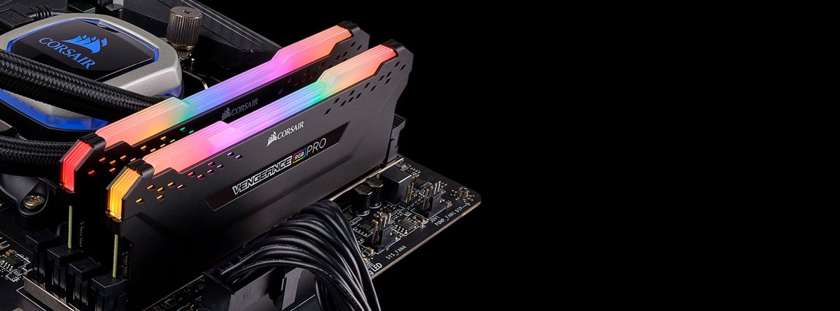 CORSAIR Vengeance RGB Pro 64GB (4 x 16GB) 288-Pin PC RAM DDR4 3600